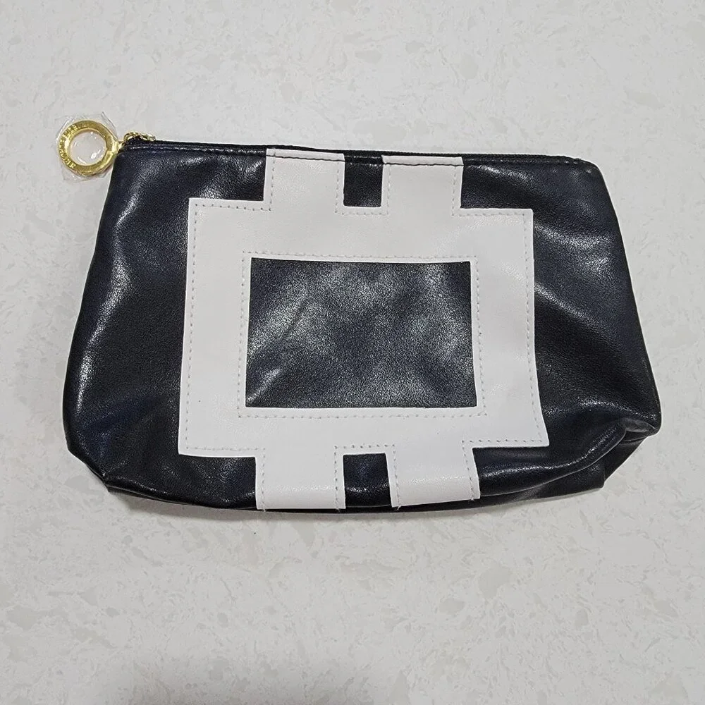 Estee Lauder Faux Leather Cosmetic Make Up Bag 8.5